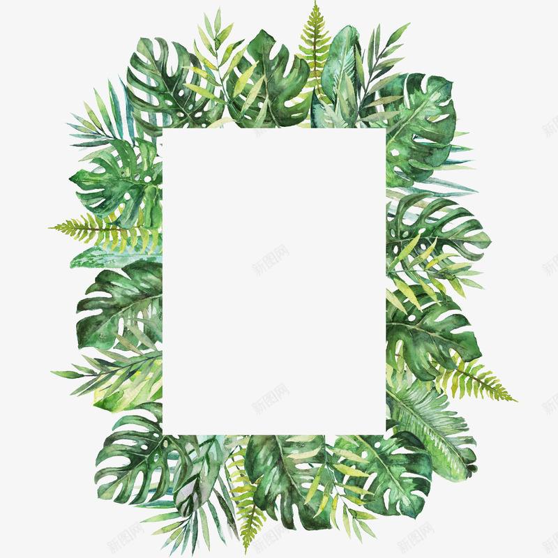 绿色手绘的植物树叶边框png免抠素材_88icon https://88icon.com 叶子 手绘植物 树叶 植物 植物边框 绿叶边框 绿植