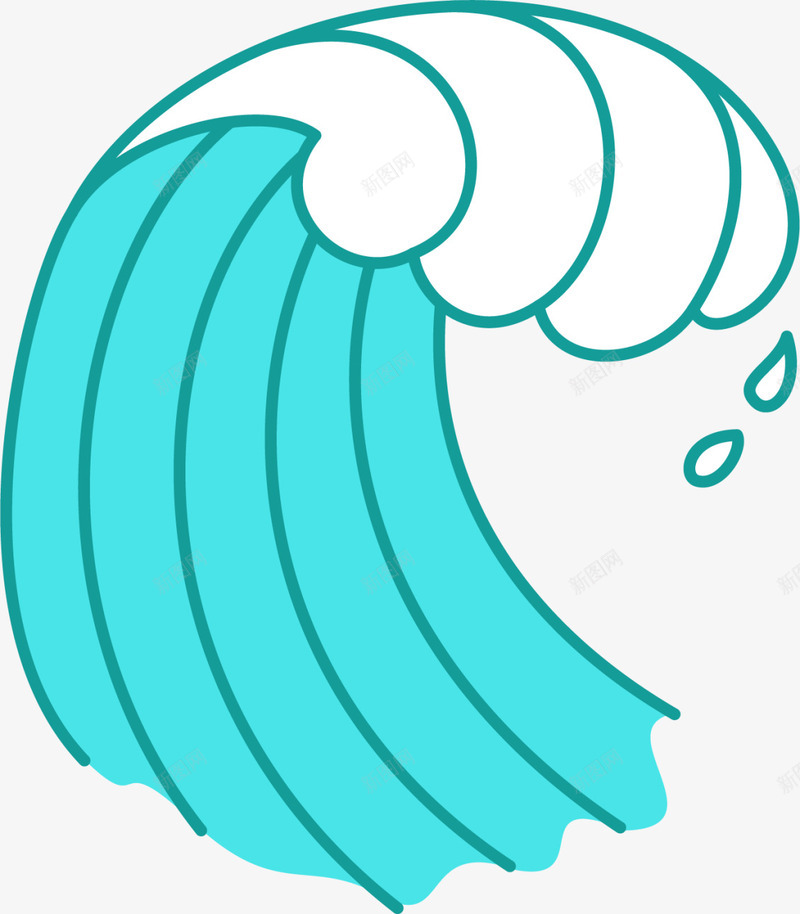 手绘翻卷的蓝色海浪png免抠素材_88icon https://88icon.com 大海 手绘海浪 海洋 翻卷的海浪 翻滚 蓝色海浪