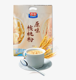 产品实物核桃粉小麦素材