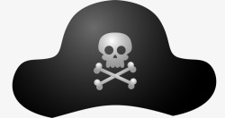 海盗帽黑色卡通海盗帽高清图片