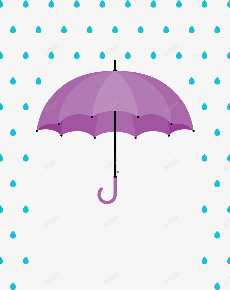 蓝紫色雨天矢量图ai免抠素材_88icon https://88icon.com 下大雨 下暴雨 下雨 下雨天气 大雨倾盆 蓝紫色 矢量图