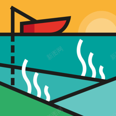海水产品海图标图标