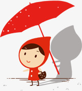 雨伞下的小孩png免抠素材_88icon https://88icon.com 红色 雨伞 雨伞下的小孩