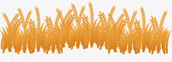 金色成熟的小麦田地矢量图素材