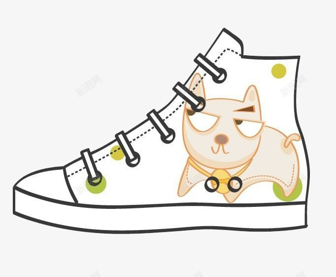 卡通鞋子png免抠素材_88icon https://88icon.com 卡通 猫咪 白色 鞋子