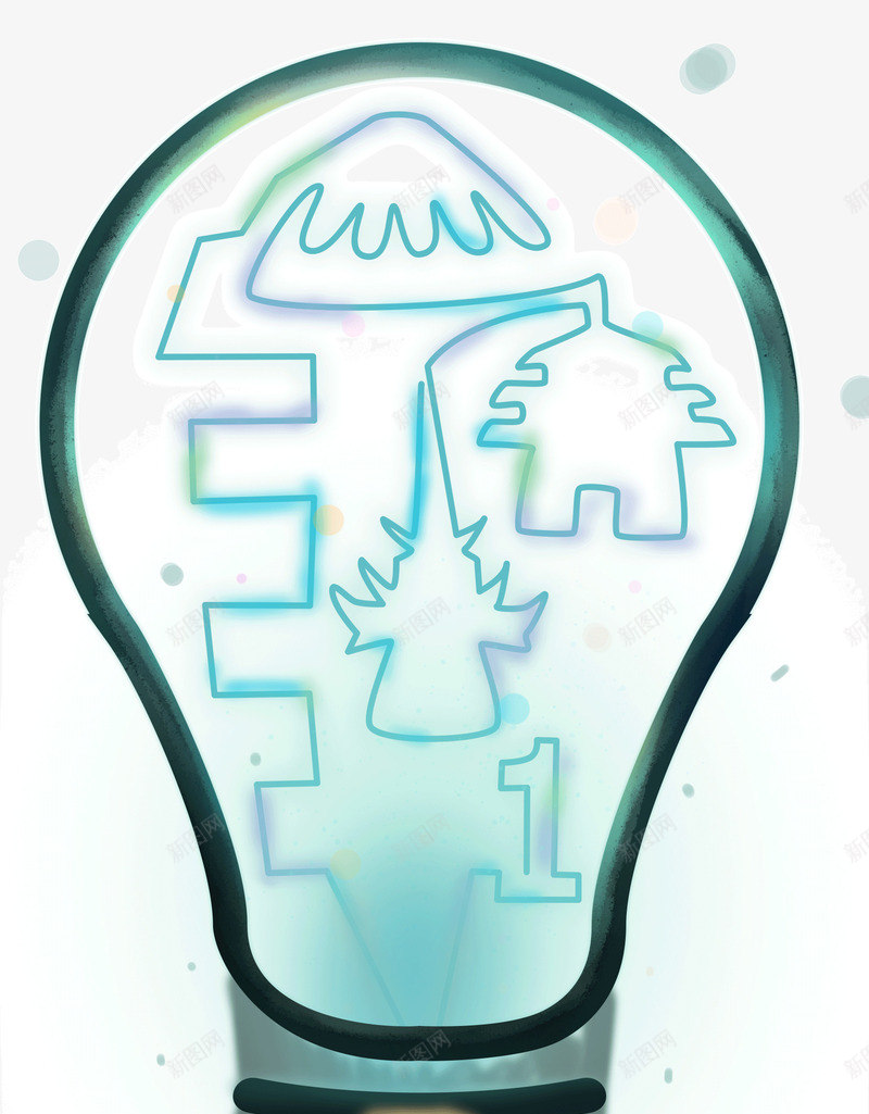 环保保护环境低碳创意灯泡psd免抠素材_88icon https://88icon.com 低碳我先行 保护环境 创意 卡通 地球一小时 时尚 灯泡 熄灯一小时 环保