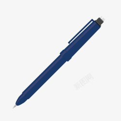 蓝色质感扁平钢笔矢量图素材