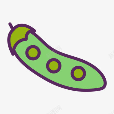 绿色手绘豌豆元素矢量图图标图标