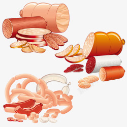 卡通肉肠多种肉肠高清图片