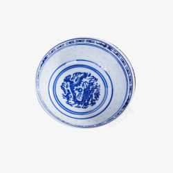 产品实物生活用品蓝色瓷器青花碗素材