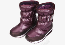 摄影紫色的雪地靴素材