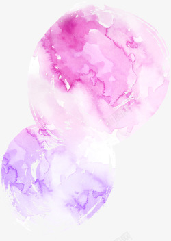 手绘粉色水印时尚图案素材