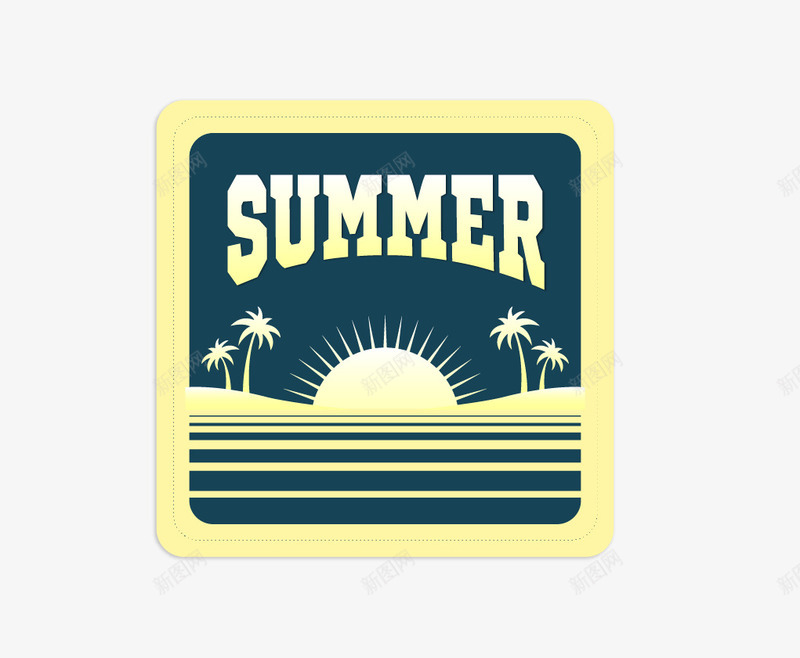 summer边框png免抠素材_88icon https://88icon.com summer边框 椰子树阳光