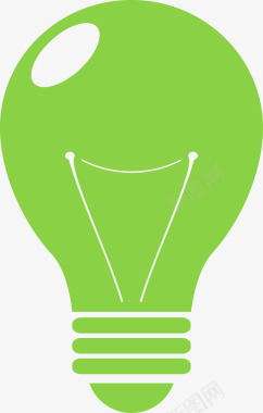 绿色环保节能灯泡图图标图标