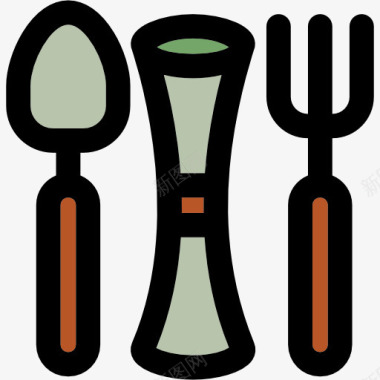 中餐餐具餐具图标图标