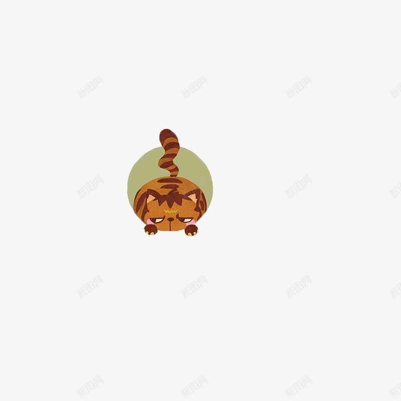 猫咪头像psd免抠素材_88icon https://88icon.com 卡通 头像 棕色 猫咪