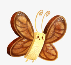 面包黄油组成的飞舞蝴蝶素材