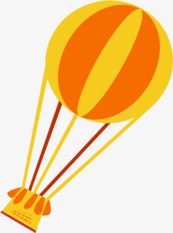创意手绘扁平热气球造型元素素材