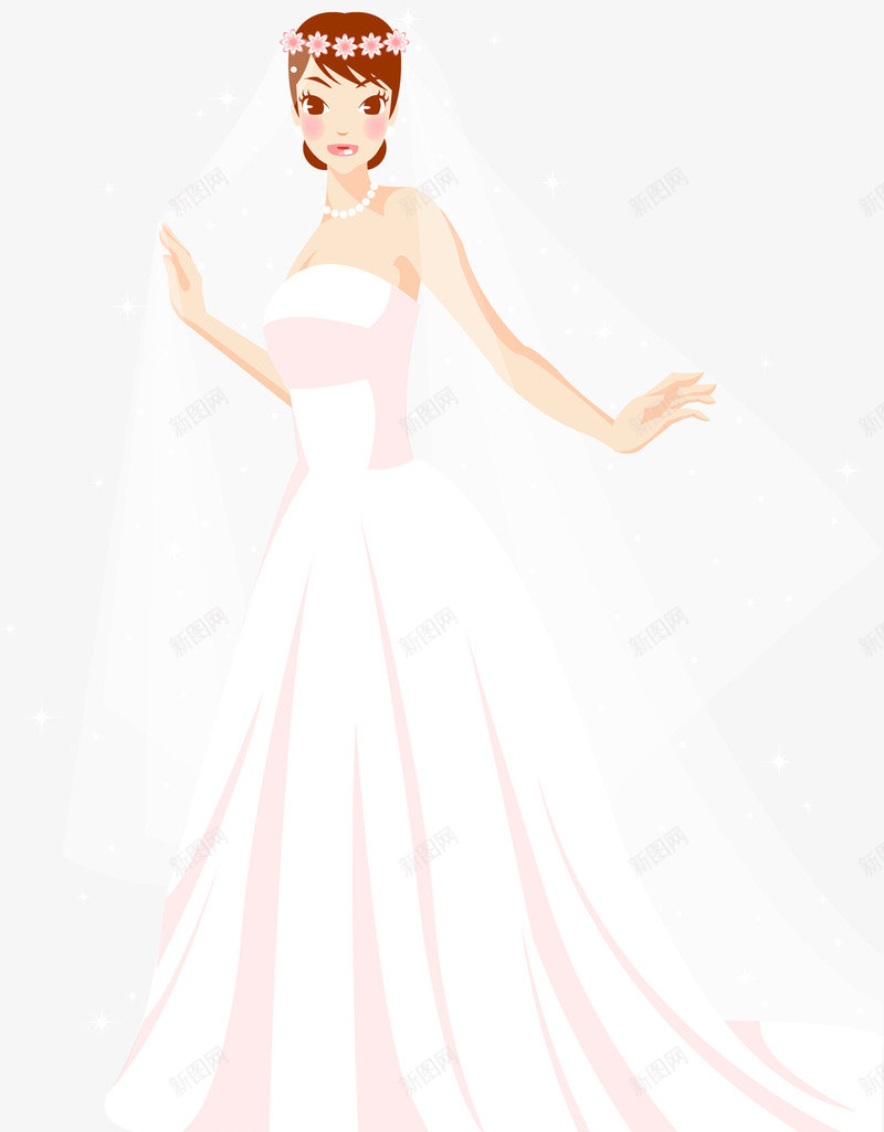 手绘美女新娘造型模特png免抠素材_88icon https://88icon.com 新娘 模特 美女 造型