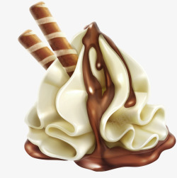 巧克力冰激淋甜品装饰图案素材