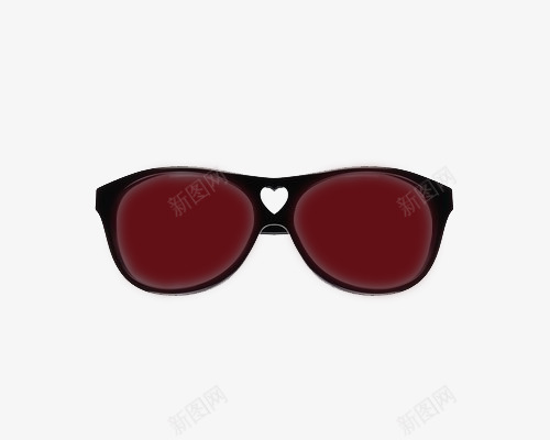眼镜png免抠素材_88icon https://88icon.com 卡通眼镜 护眼罩 深红色镜片 眼镜框 眼镜框贴纸