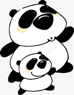 卡通动物熊猫素材