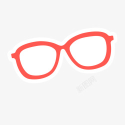 红色眼镜墨镜素材