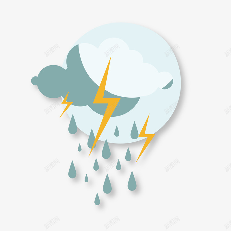 创意院圆形天气矢量图eps免抠素材_88icon https://88icon.com 下雨 卡通 图案 多云 天气 天气预报 小清新 简笔 绘画 装饰 矢量图