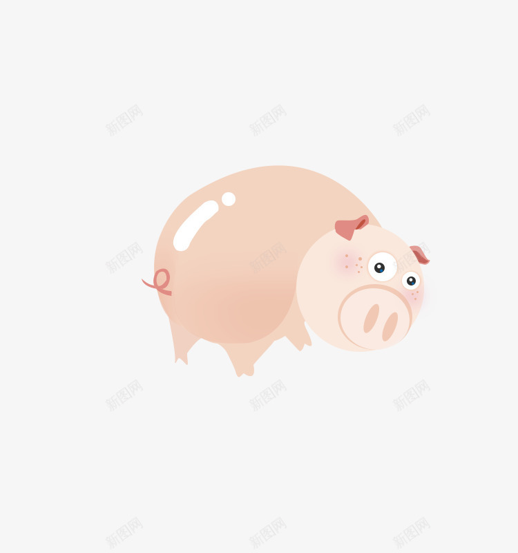 粉红色的小猪猪png免抠素材_88icon https://88icon.com 2019 2019猪年素材 猪年 猪猪