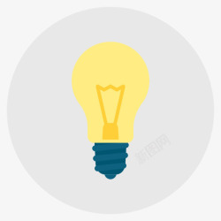 灯泡概念创造力天才思想想象光平素材
