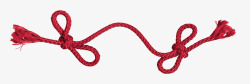 红色打结的绳子素材