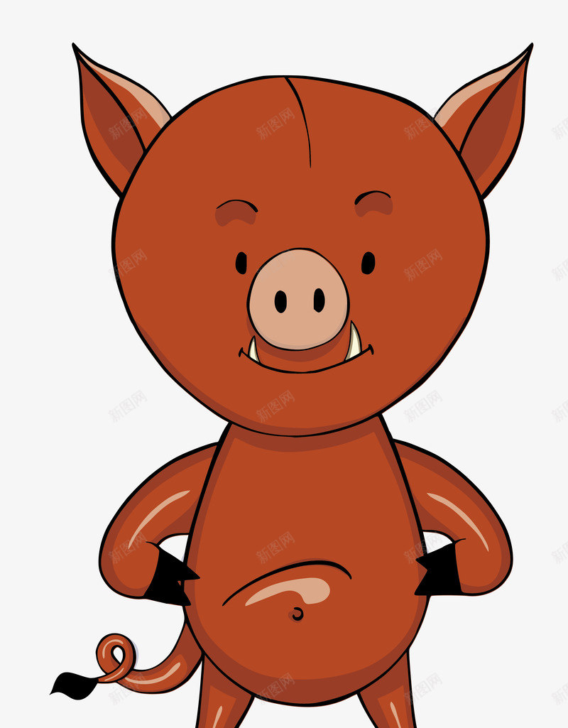 可爱的小猪卡通图png免抠素材_88icon https://88icon.com 动物 卡通 可爱的 猪尾巴 猪耳朵 猪鼻子 简图