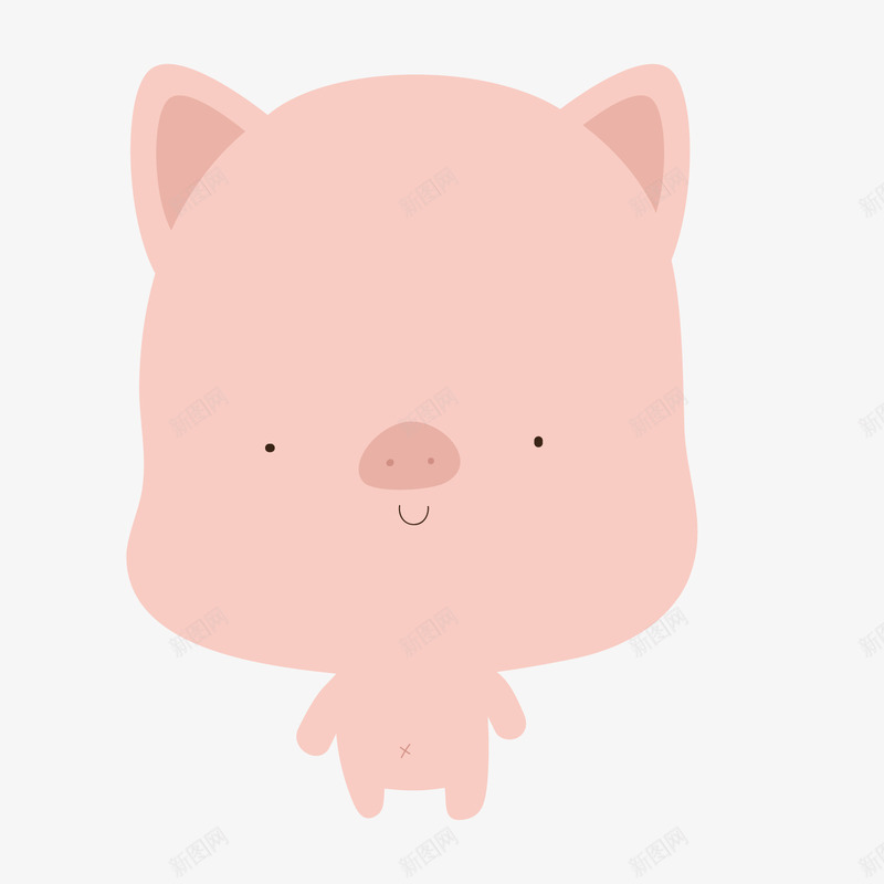 粉色小猪手绘矢量图ai免抠素材_88icon https://88icon.com 创意 动物 卡通 可爱 小猪 小眼睛 手绘 粉红色 矢量图