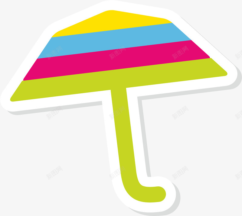 卡通雨伞矢量图ai免抠素材_88icon https://88icon.com 伞 卡通 彩色 雨伞 矢量图