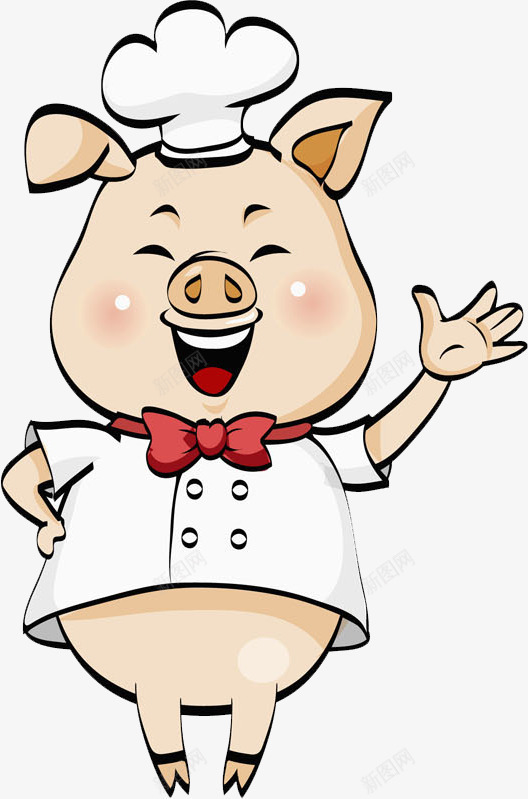小猪厨师png免抠素材_88icon https://88icon.com 卡通人物 卡通手绘 小猪厨师 水彩画 肖像画 装饰图案