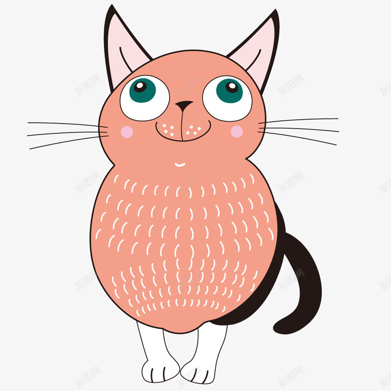 微笑的猫咪png免抠素材_88icon https://88icon.com 乖巧的动物 动物 卡通 图案 微笑的猫咪 手绘