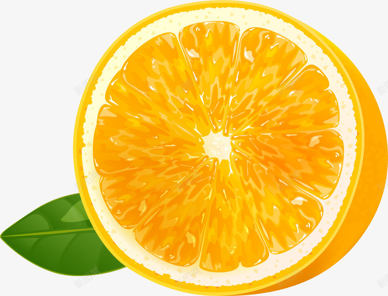 黄色卡通水果png免抠素材_88icon https://88icon.com 植物树叶 橙子 简约橘子 美味果实 装饰图案 黄色水果