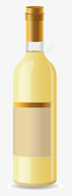 黄色瓶子的红酒瓶图案素材