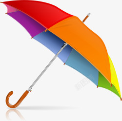 手绘彩色雨伞矢量图素材