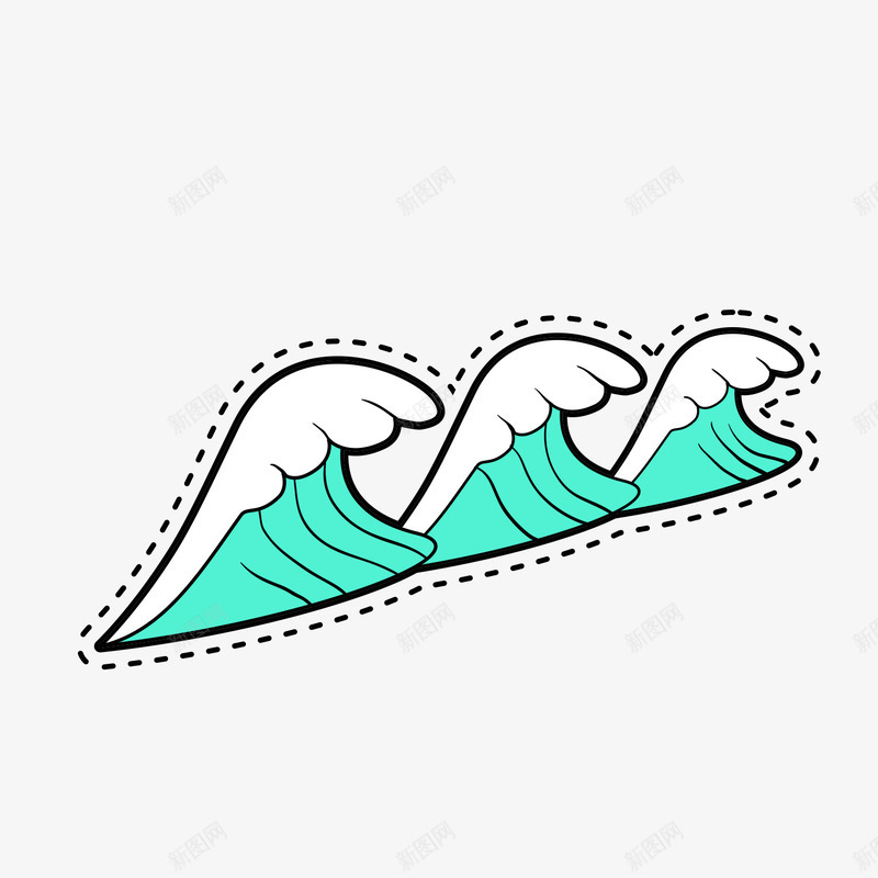 手绘水浪png免抠素材_88icon https://88icon.com 手绘 手绘画 水浪 浪花