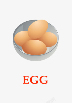 食物插画英文教学鸡蛋素材