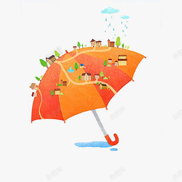 一把雨伞png免抠素材_88icon https://88icon.com 下雨 乡村 乡村剪影 剪影 卡通 手绘 简笔 美丽的 雨伞