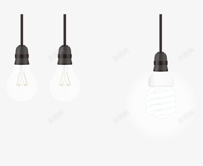 发光创意灯泡矢量图ai免抠素材_88icon https://88icon.com 创意 发光 灯泡 白光 矢量图
