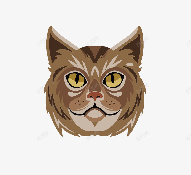 猫头棕色卡通动物免费psd免抠素材_88icon https://88icon.com 动物 卡通 棕色 猫咪