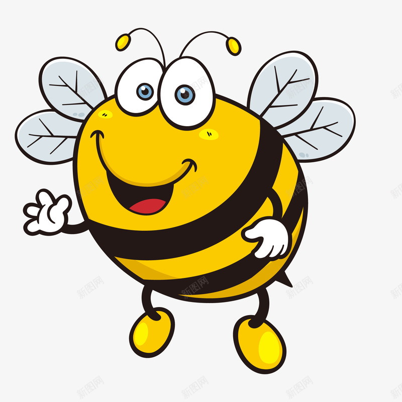 卡通小蜜蜂昆虫矢量图ai免抠素材_88icon https://88icon.com 卡通 小蜜蜂 手绘 昆虫 矢量图 采蜜 黄色