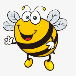 卡通小蜜蜂昆虫矢量图素材