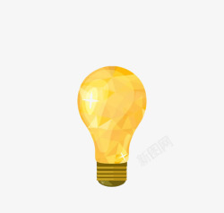 黄色灯泡概念图素材