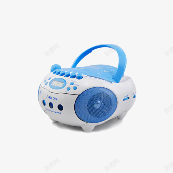熊猫播放机USB收录机蓝色png免抠素材_88icon https://88icon.com PANDA 产品实物 录音机 收音机 胎教机