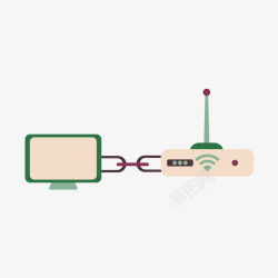 电视机顶盒路由器矢量图高清图片