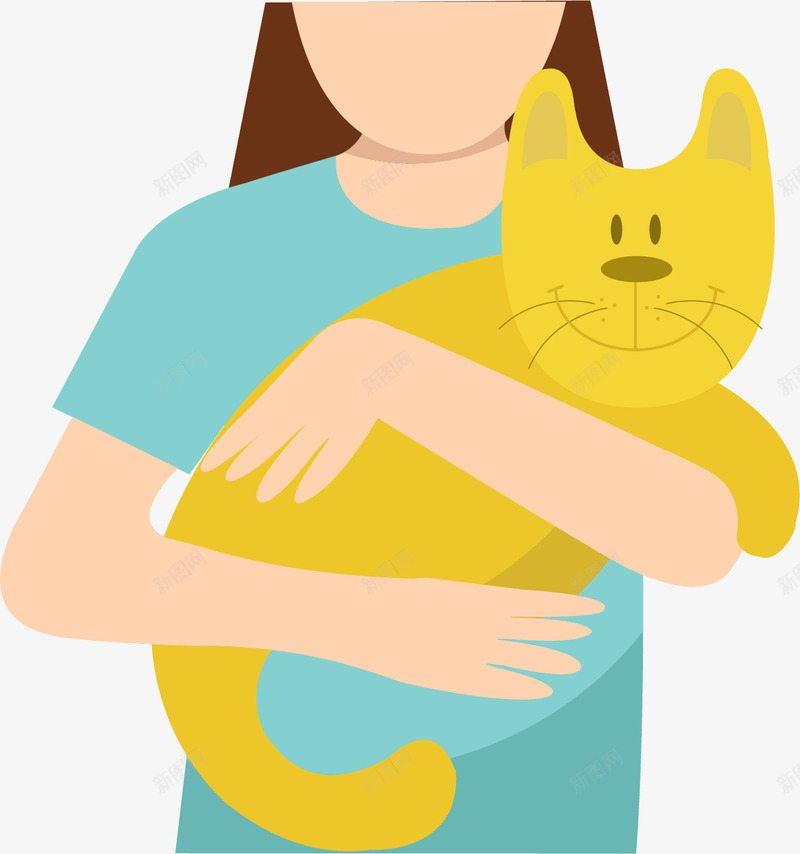 手抱猫咪png免抠素材_88icon https://88icon.com 人与宠物 养宠物 卡通 宠物猫 手抱猫咪 有爱 猫咪